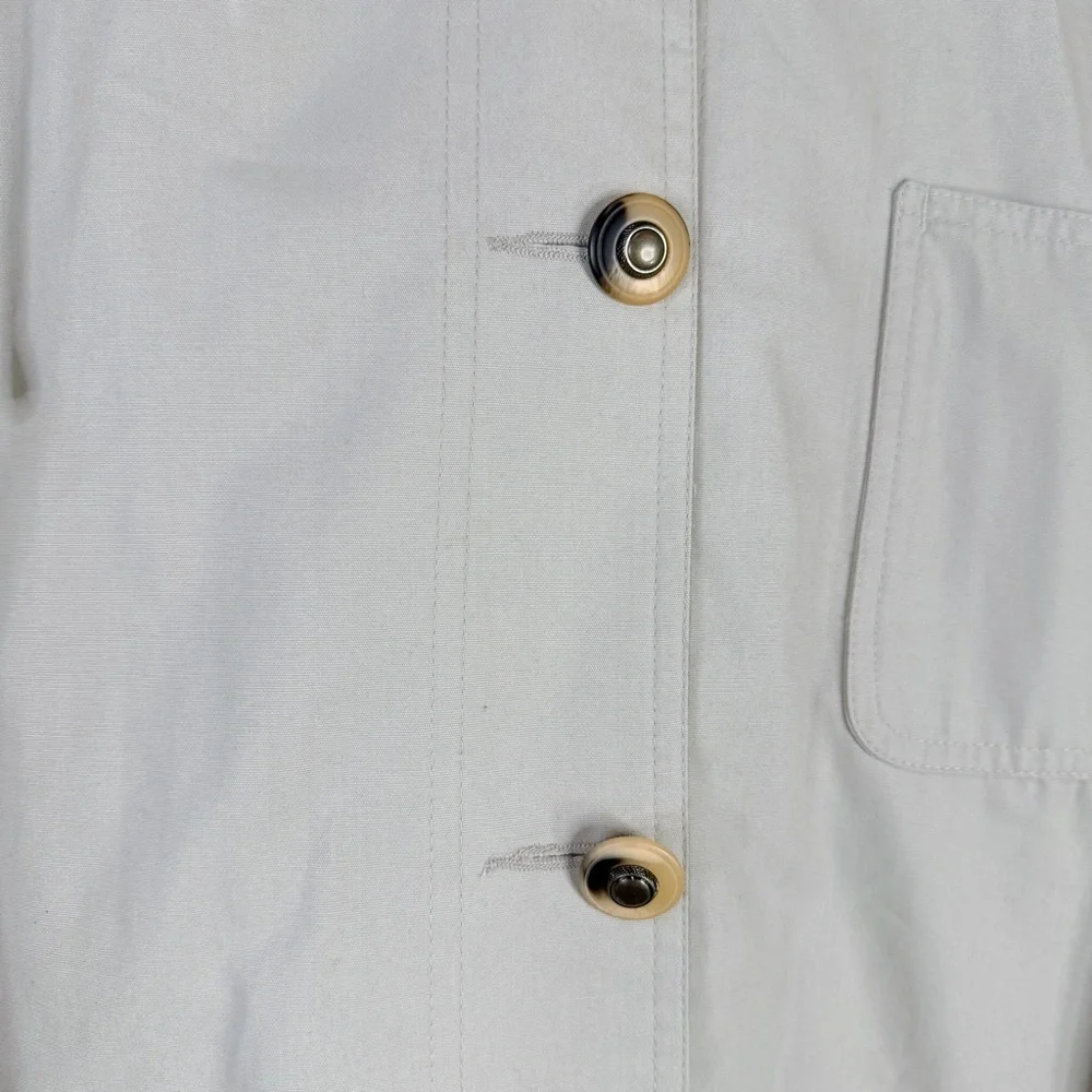 Vintage Fleet Street Beige Hooded Anorak Jacket - Women's Large Removable Hood - Picture 3 of 11